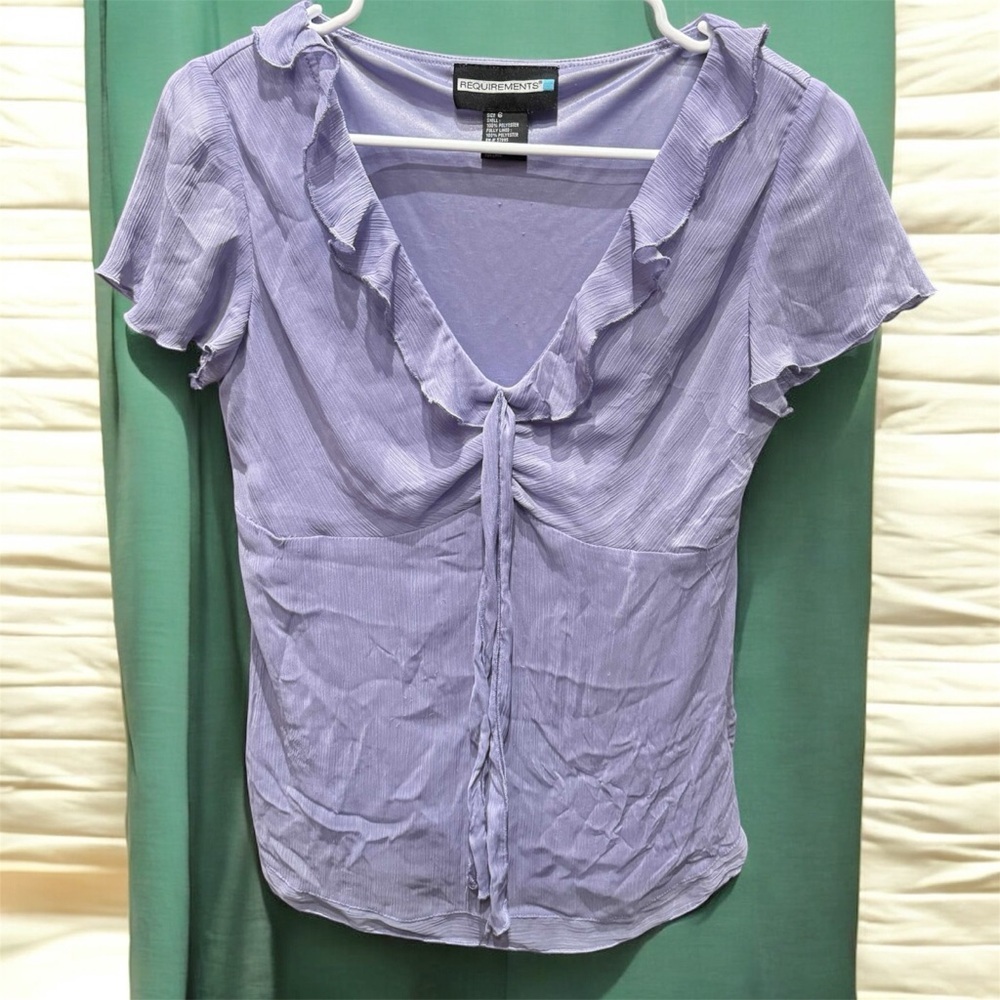 Requirements Lavender Ruffle Blouse size 6
